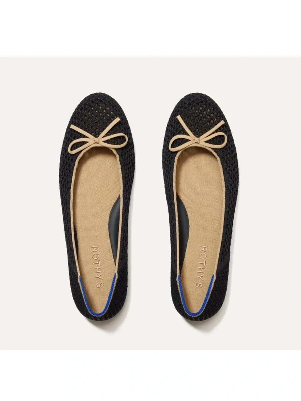 Rothy’s The Ballet Flat Noir Mesh Black Size 12 NIB Never Worn